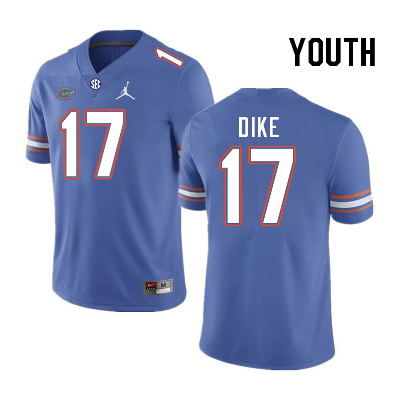 Youth #17 Chimere Dike Florida Gators College Football Jerseys Stitched-Royal